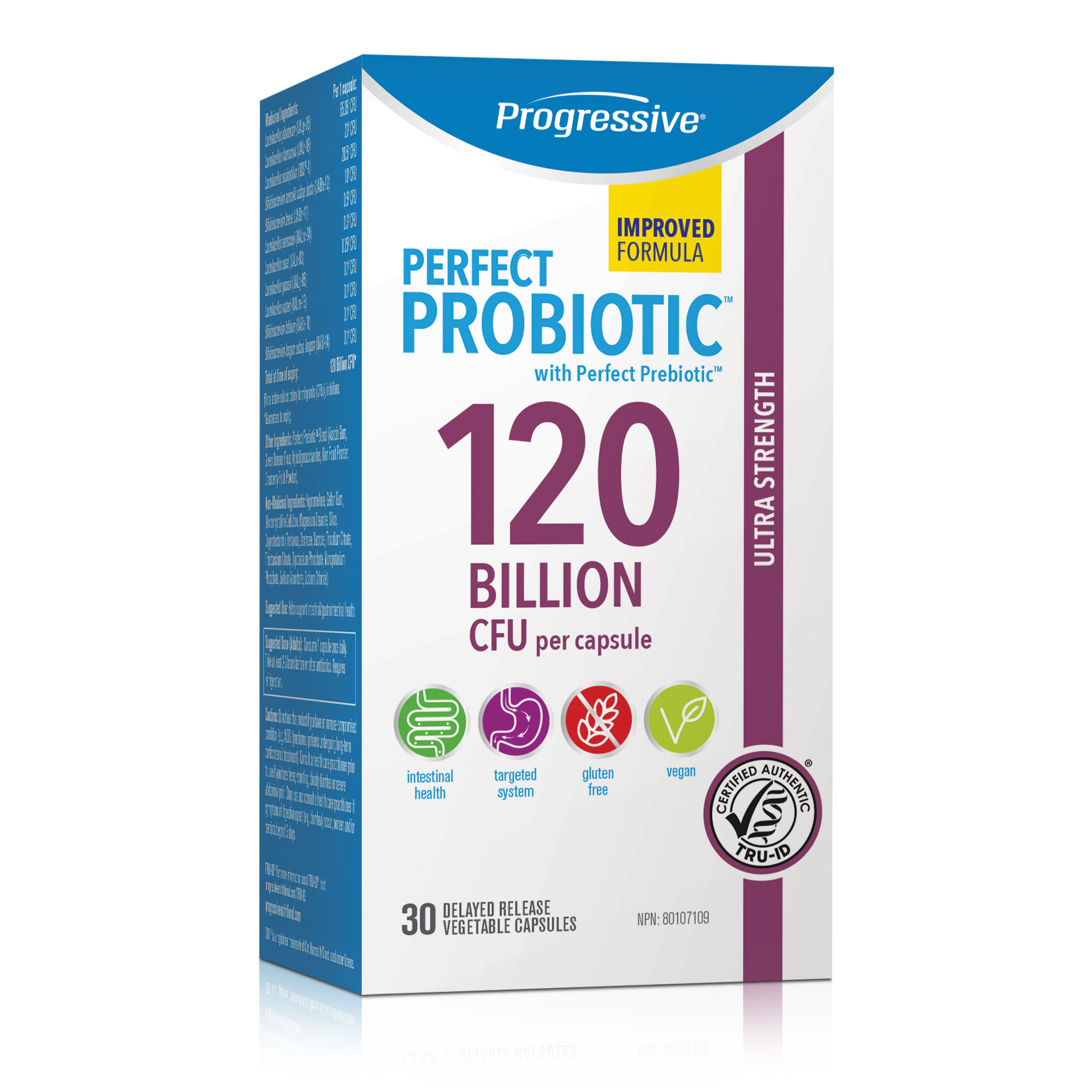 Progressive Perfect Probiotic 120 Billion 30 Capsules