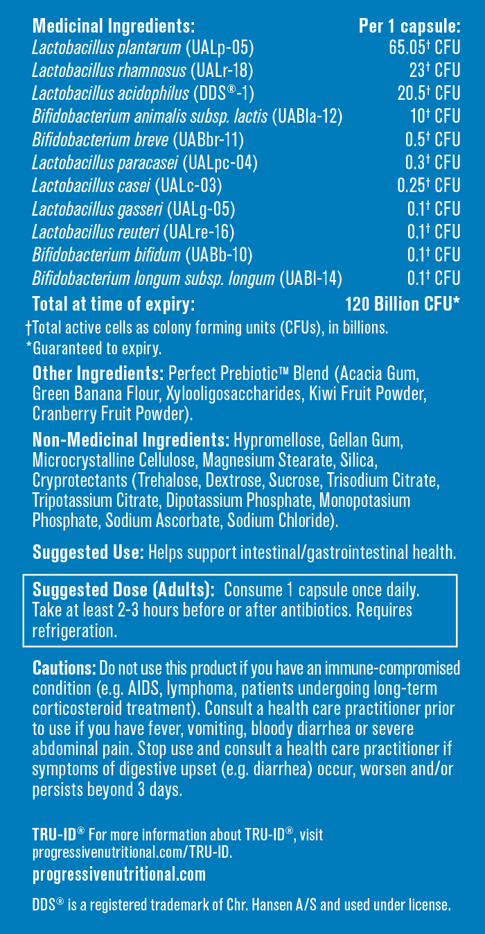 Progressive Perfect Probiotic 120 Billion 30 Capsules