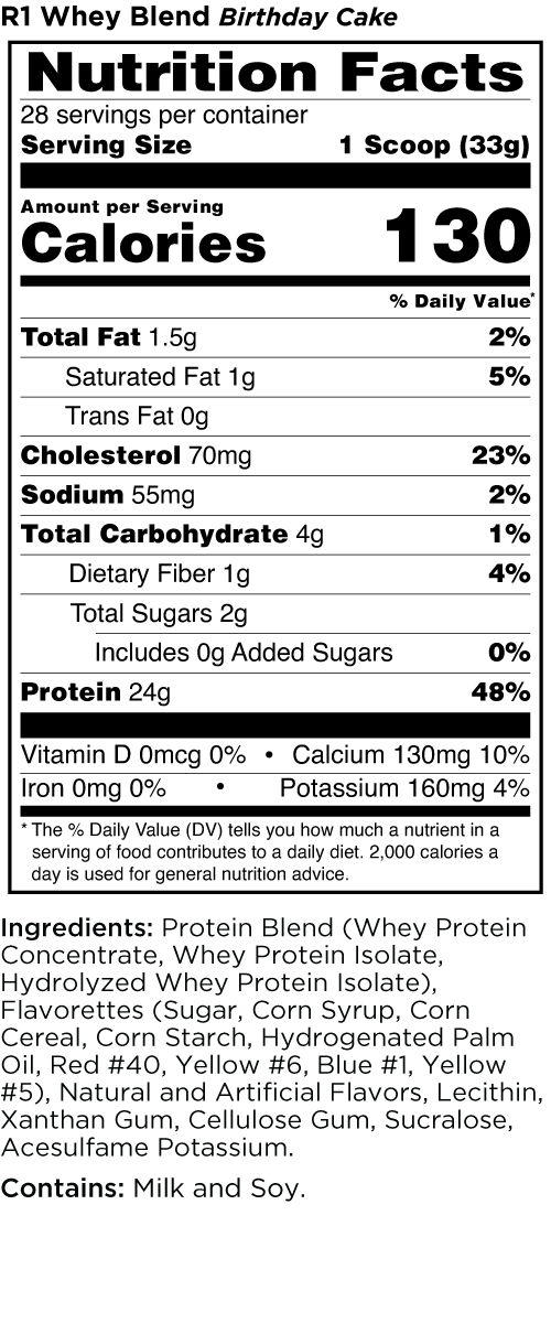 Rule 1 R1 Whey Blend 28 & 68 Servings