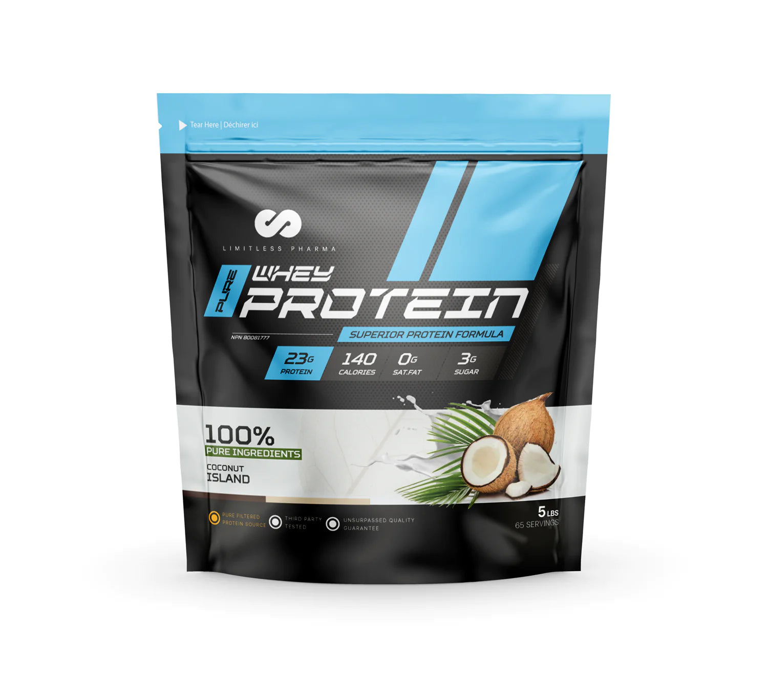 Limitless Pharma 100% Pure Whey Protein 5LB