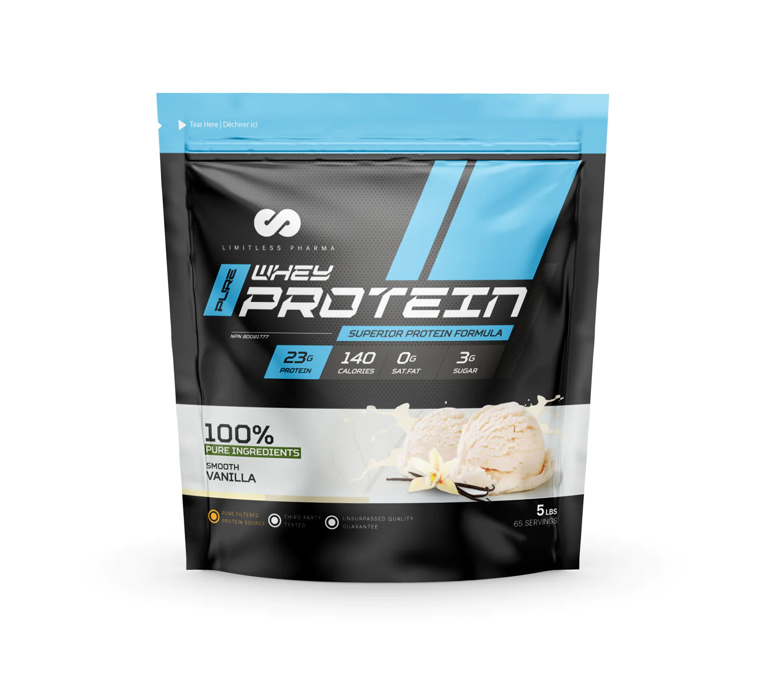 Limitless Pharma 100% Pure Whey Protein 5LB