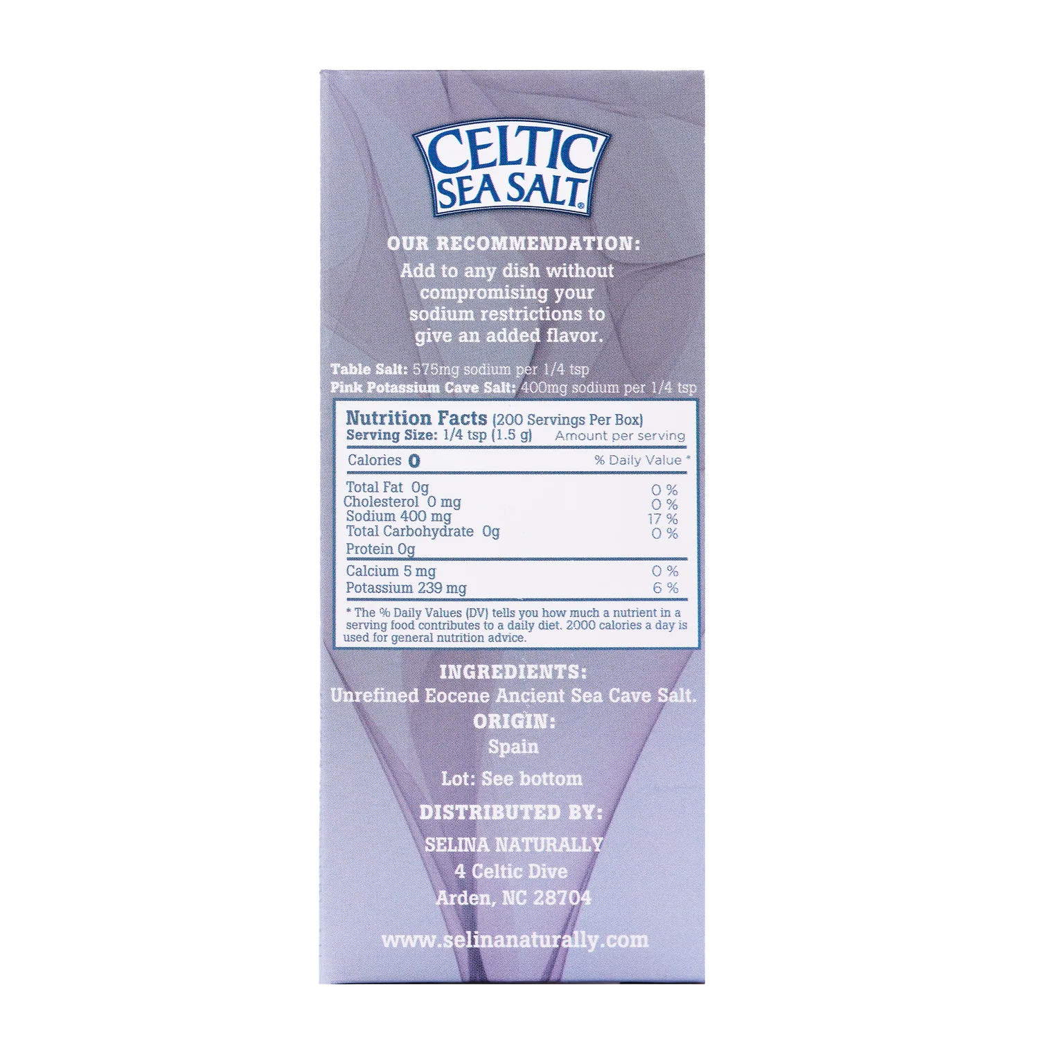 Selina Naturally Celtic Sea Salt Potassium Pink Cave Salt 300g