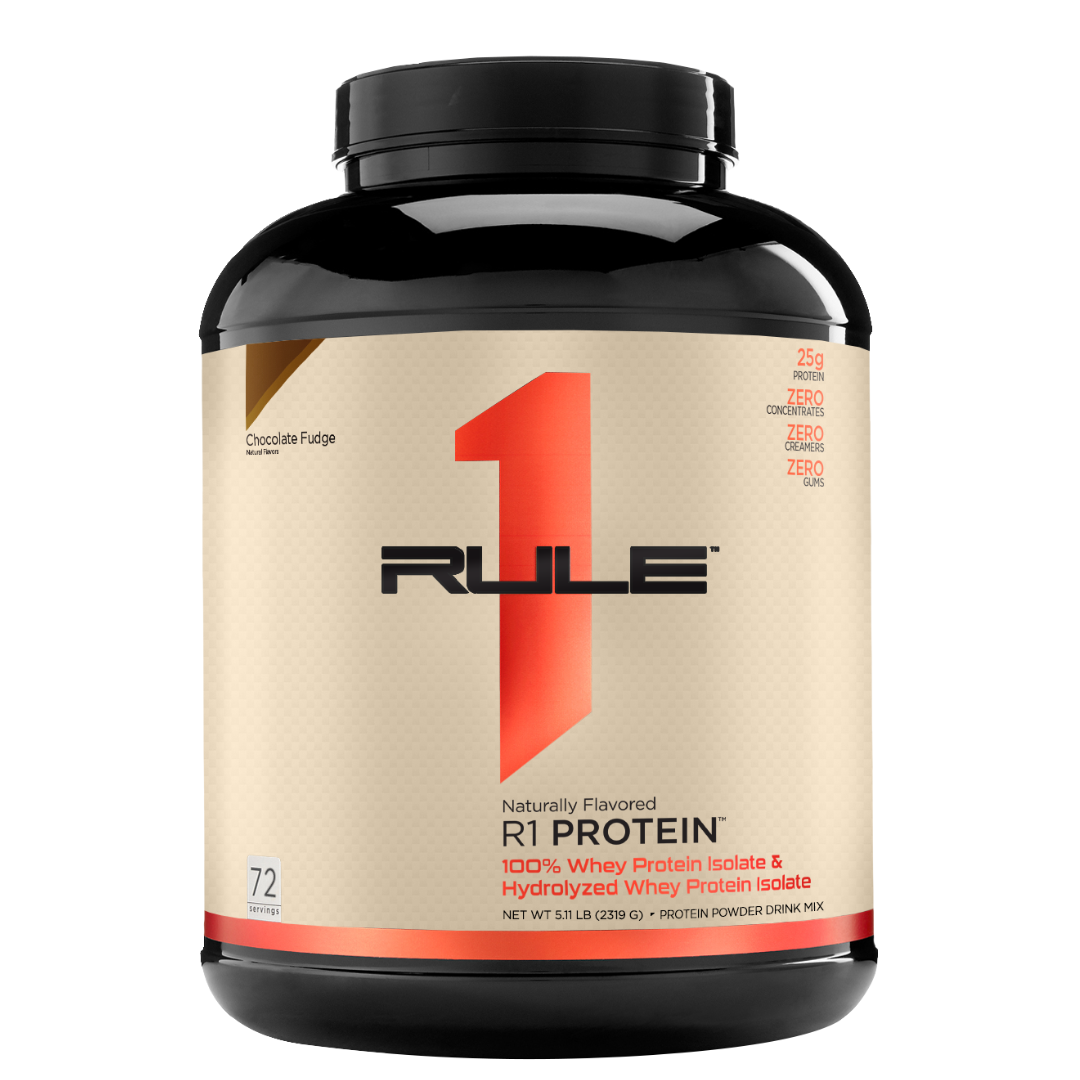 Rule 1 R1 Protein 100% Why Protein Isolate & Hydrolyzed Whey Protein Isolate 28, 60 & 72 Servings