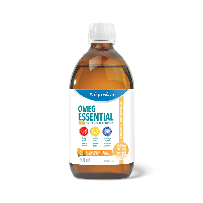 Progressive Omegessential High Potency + D Liquid Fish Oil 200ml & 500ml