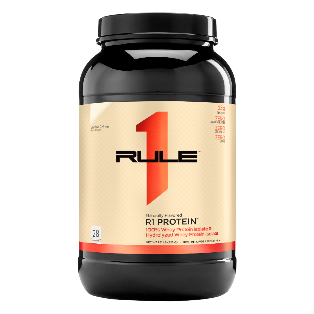 Rule 1 R1 Protein 100% Why Protein Isolate & Hydrolyzed Whey Protein Isolate 28, 60 & 72 Servings