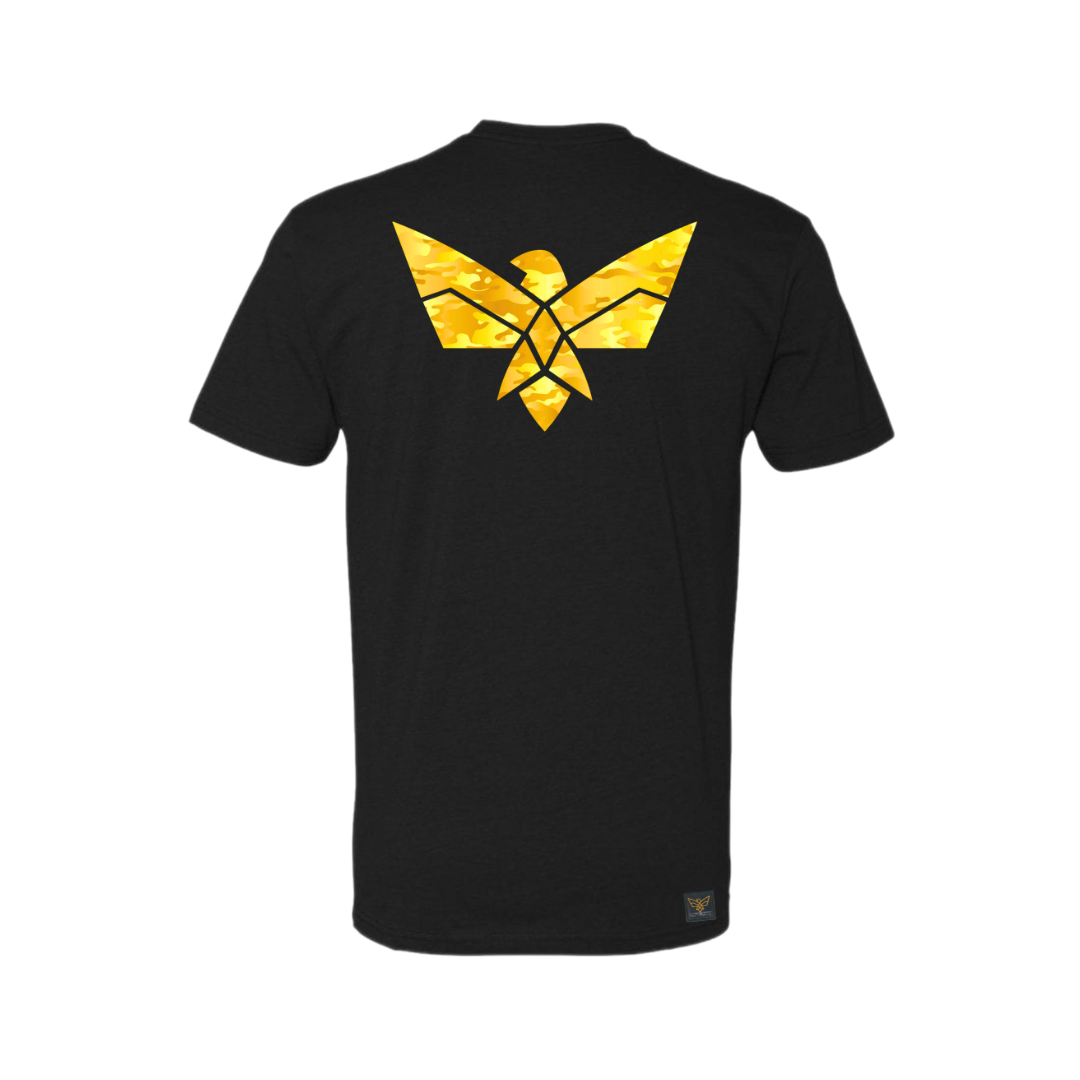 Unisex "LTC Ops Gold Camo Edition" Black T-Shirt
