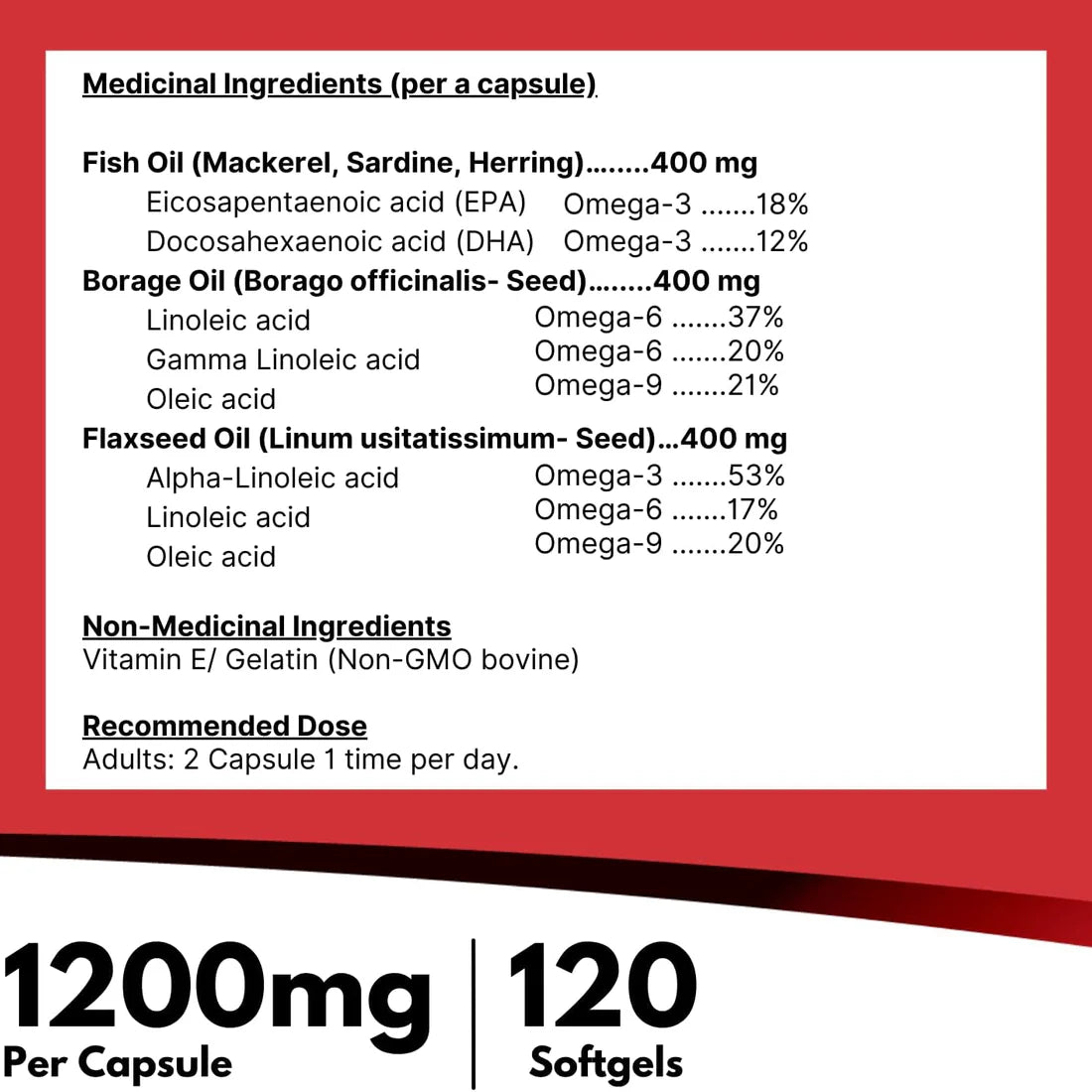 Nutridom Omega 3-6-9 120 Capsules