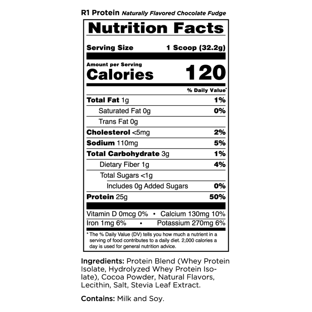Rule 1 R1 Protein 100% Why Protein Isolate & Hydrolyzed Whey Protein Isolate 28, 60 & 72 Servings