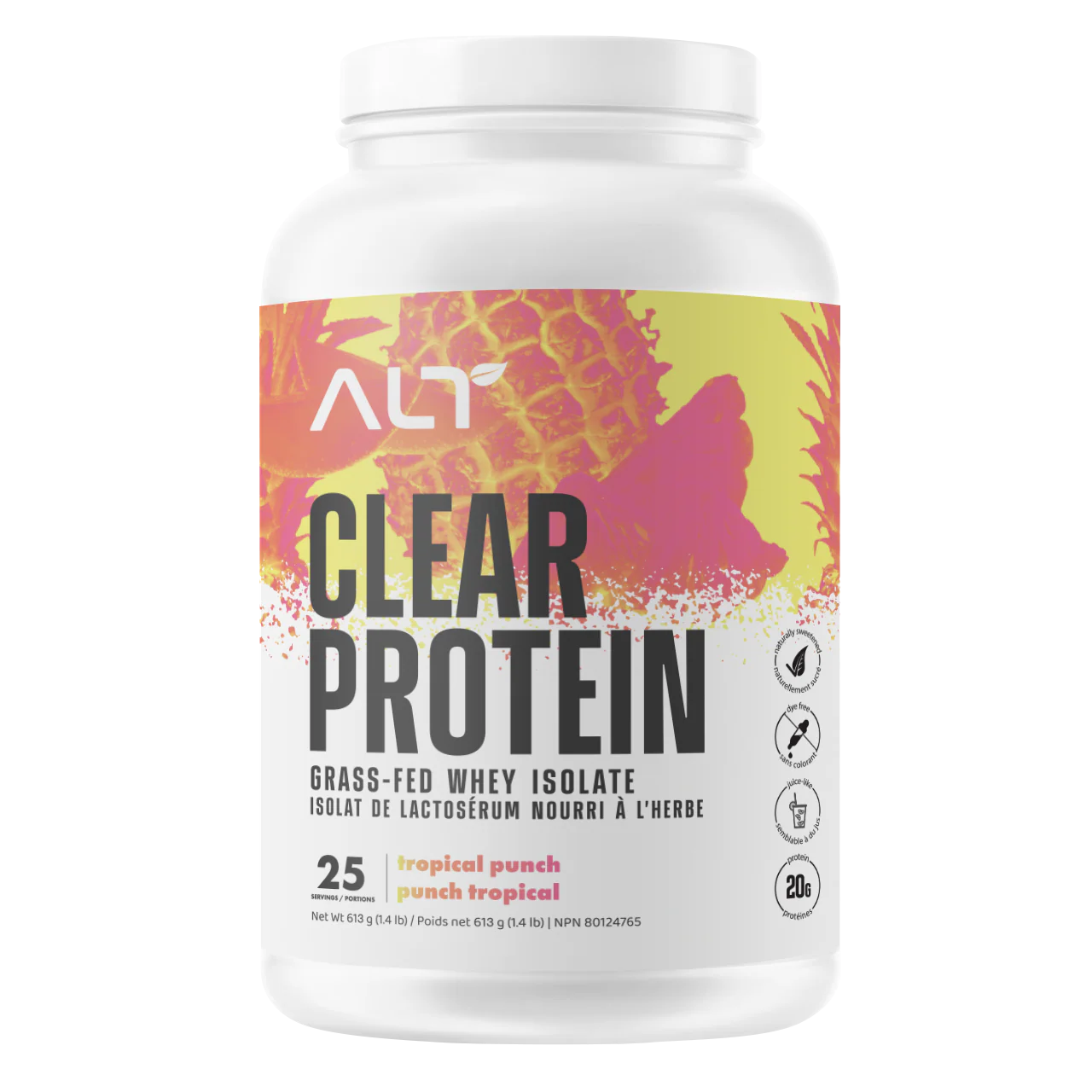 ALT Clear Protein Grass-Fed Whey Isolate Protein 1.3LB