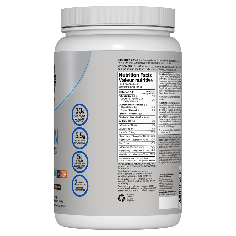 Garden of Life Organic Plant-Based Protein 806-840g