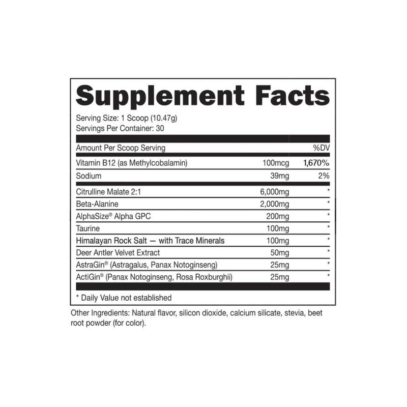 DAS Labs Bucked Up Non Stim Pre Workout 25 Servings
