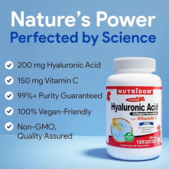 Nutridom Hyaluronic Acid 60 & 120 Capsules