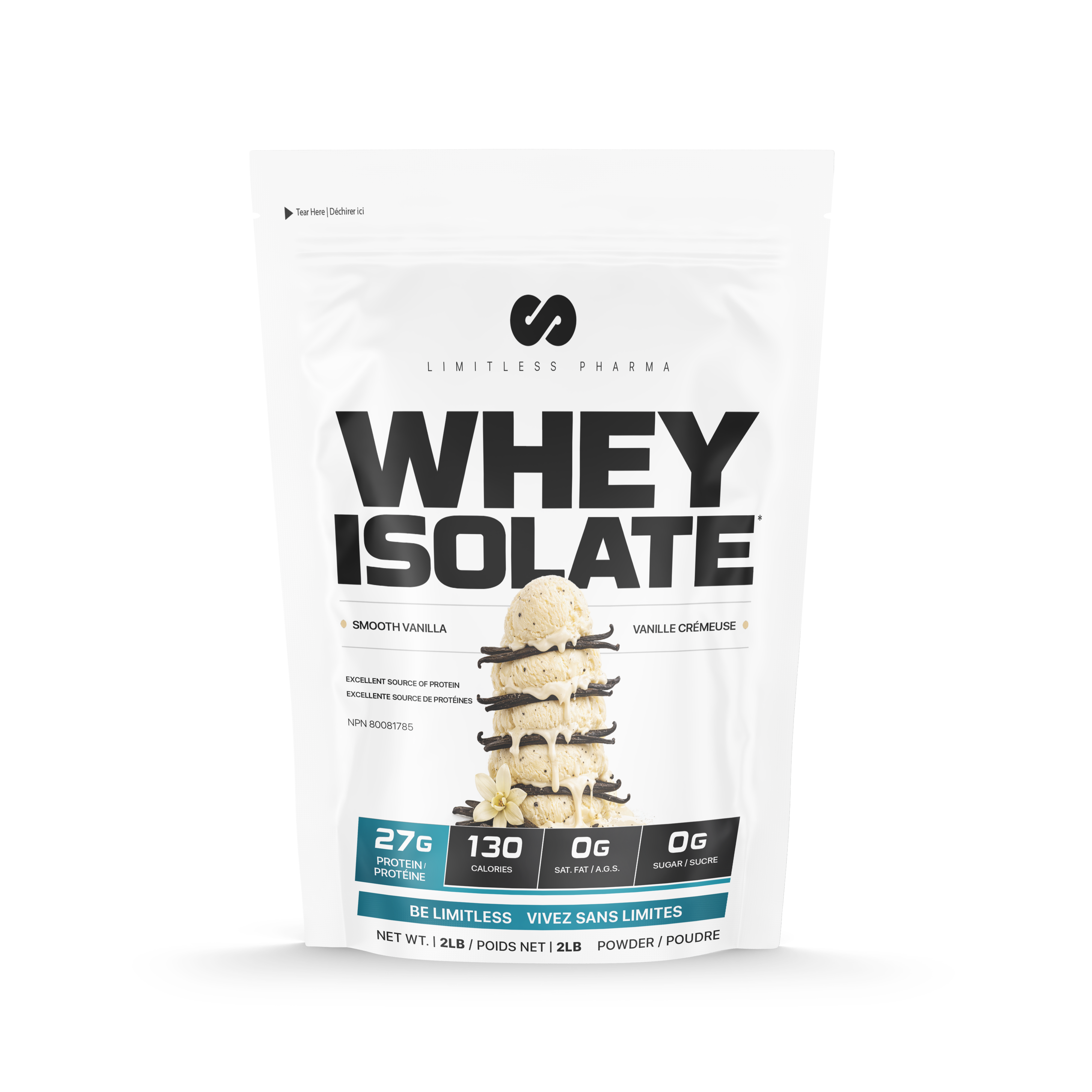 Limitless Pharma Pure Whey Isolate 2LB & 5LB
