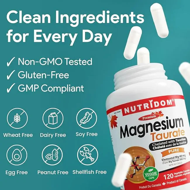 Nutridom Magnesium Taurate 120 Capsules
