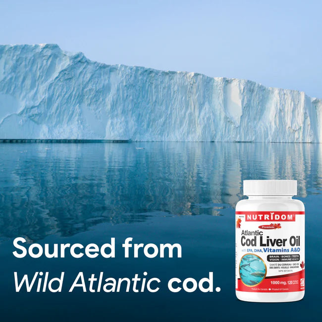 Nutridom Atlantic Cod Liver Oil 1000mg 120 Softgels