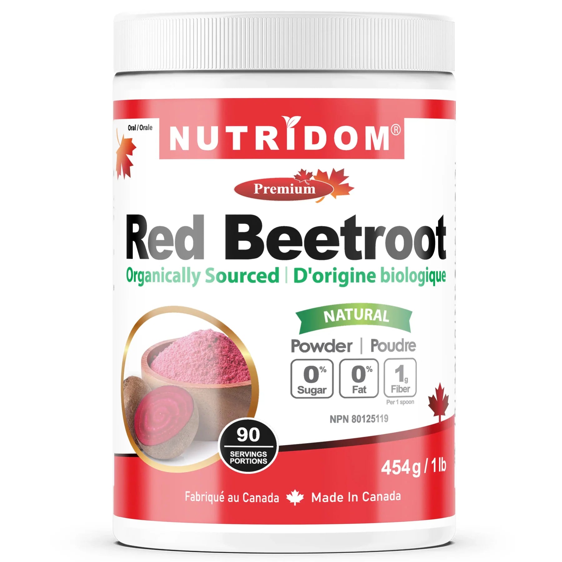 Nutridom Organic Red Beetroot Powder 454g