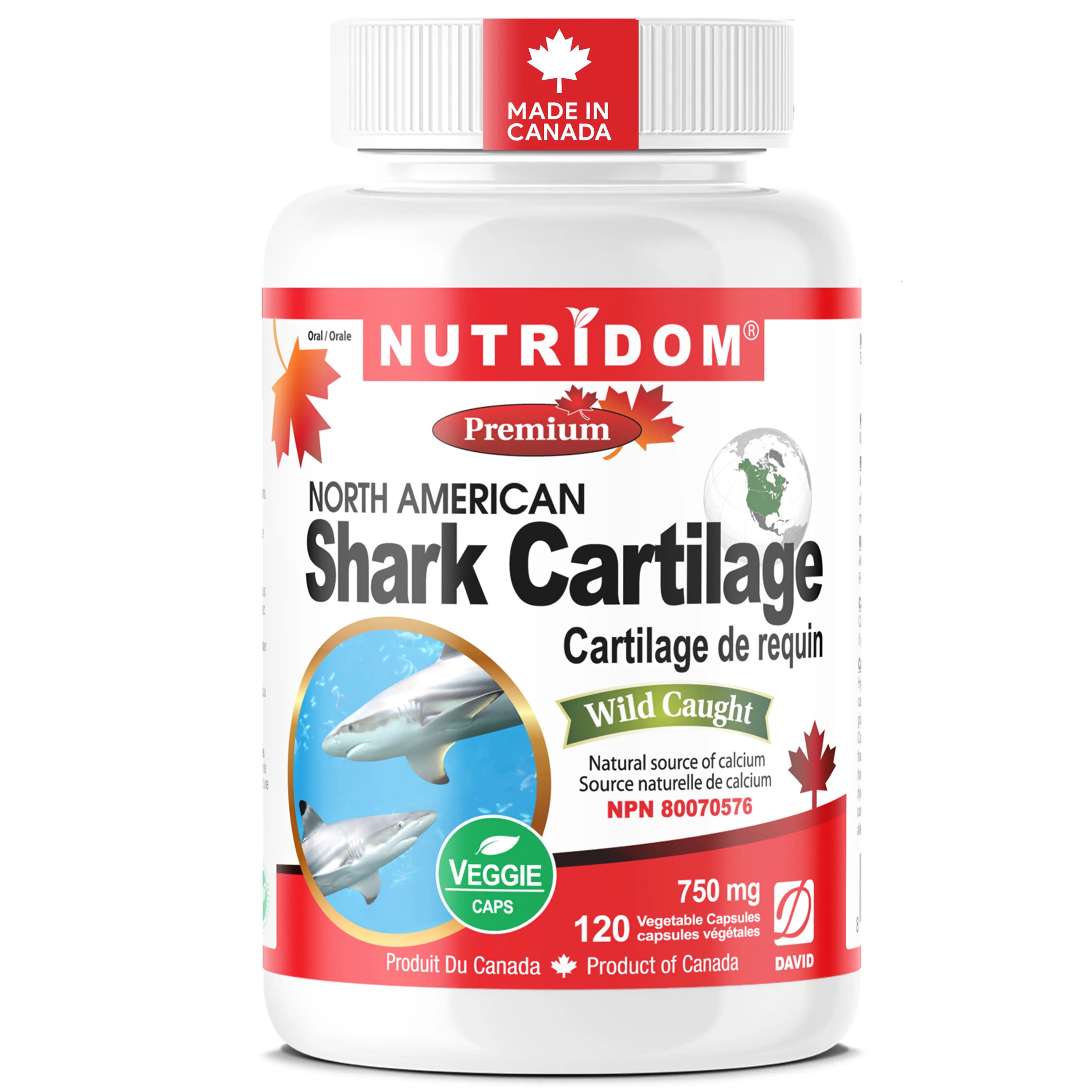 Nutridom North American Shark Cartilage 750mg 129 Capsules