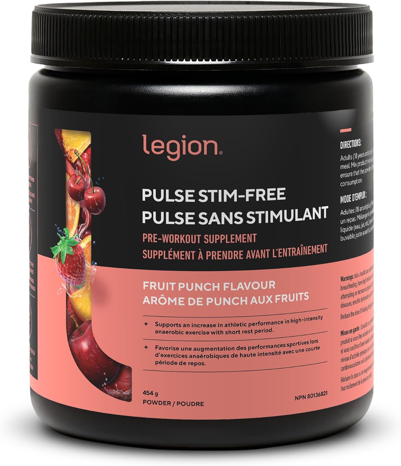 Legion Pulse Pre-Workout (No Caffeine) 454g