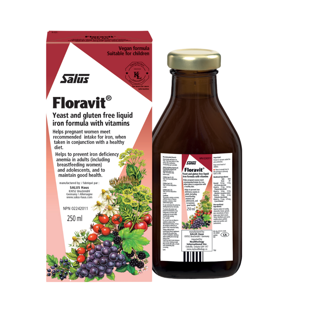 Salus FloraVit Yeast and Gluten Free Liquid Iron With Vitamins 250ml