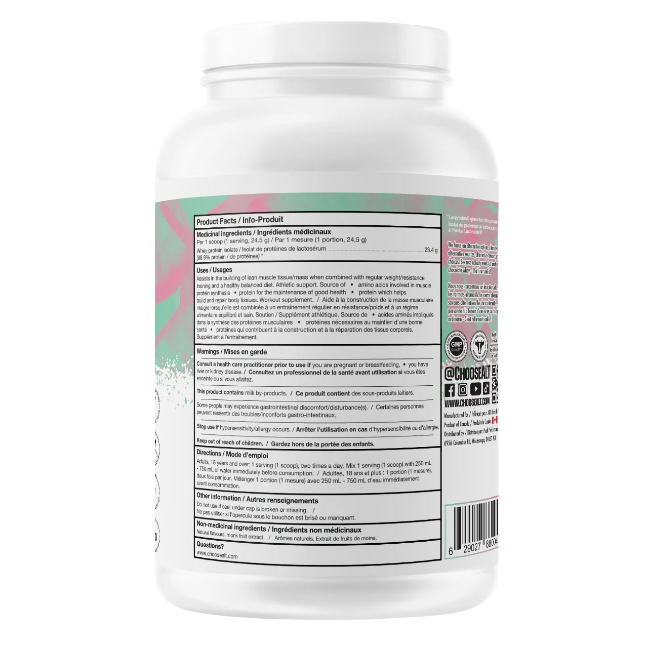 ALT Clear Protein Grass-Fed Whey Isolate Protein 1.3LB