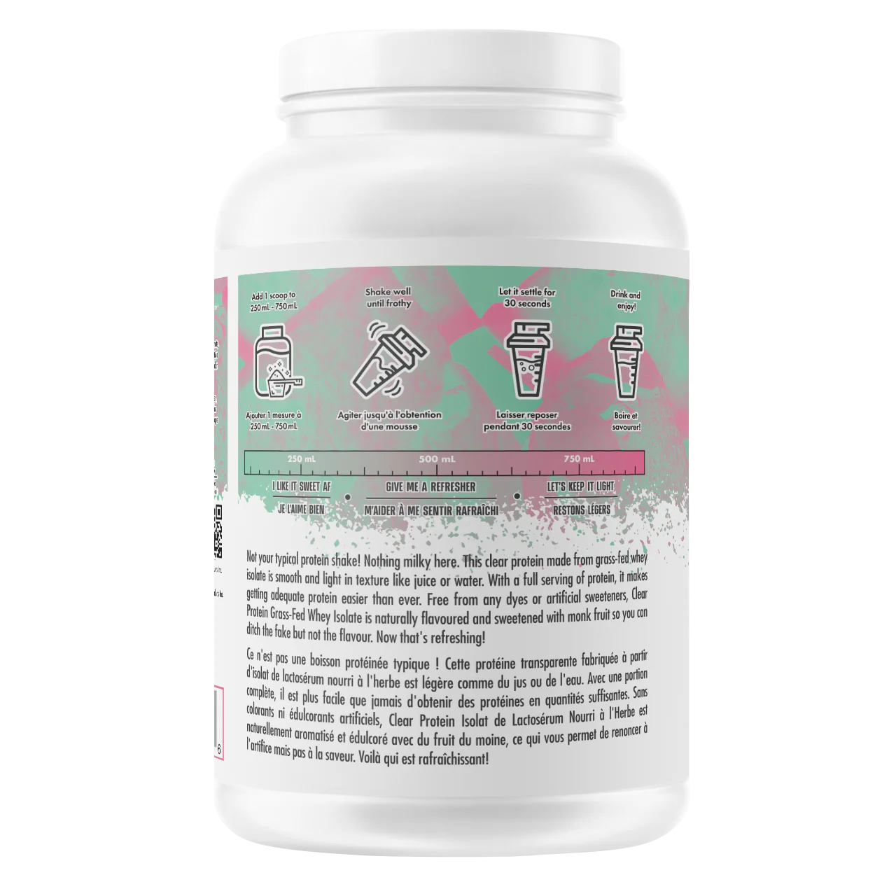 ALT Clear Protein Grass-Fed Whey Isolate Protein 1.3LB
