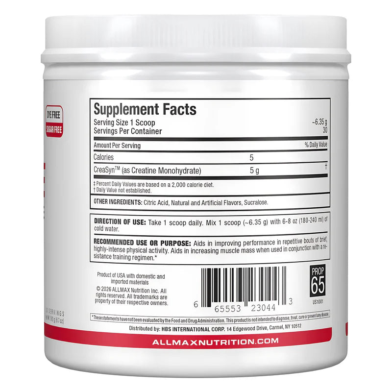 Allmax Flavored Creatine Monohydrate Powder190g