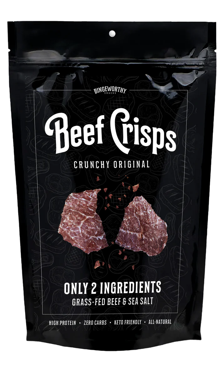 Bingeworthy Snacks Beef Crips Crunchy Original 30g & 120g