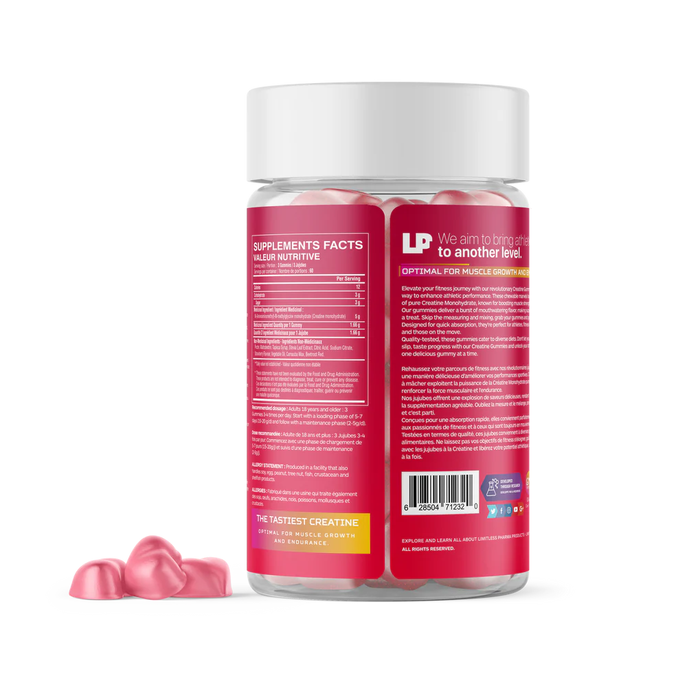 Limitless Pharma Pure Creatine Gummies 180