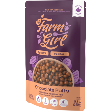 Farm Girl Keto Vegan Cereal Chocolate Puffs 280g