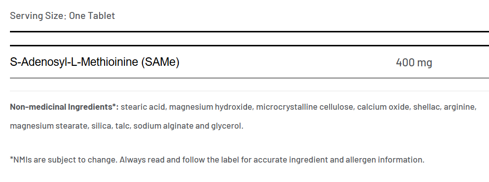 AOR SAMe 400 30 Tablets