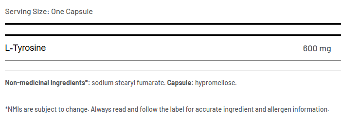 AOR L-Tyrosine 180 Capsules