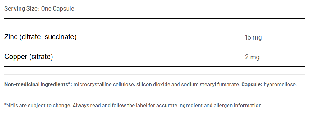AOR Zinc-Copper Balance 100 Capsules