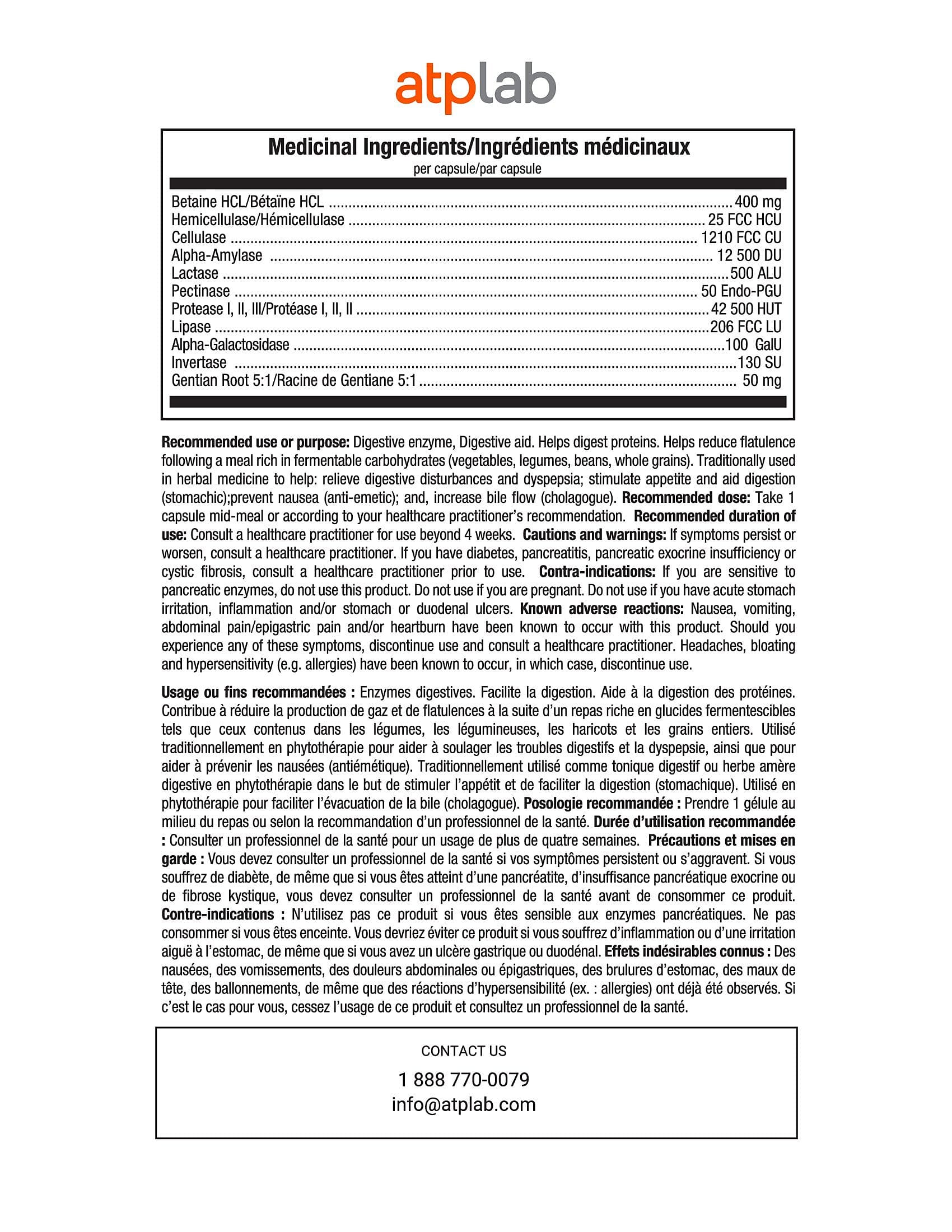 ATPLab Enzymatik Control 180 Capsules