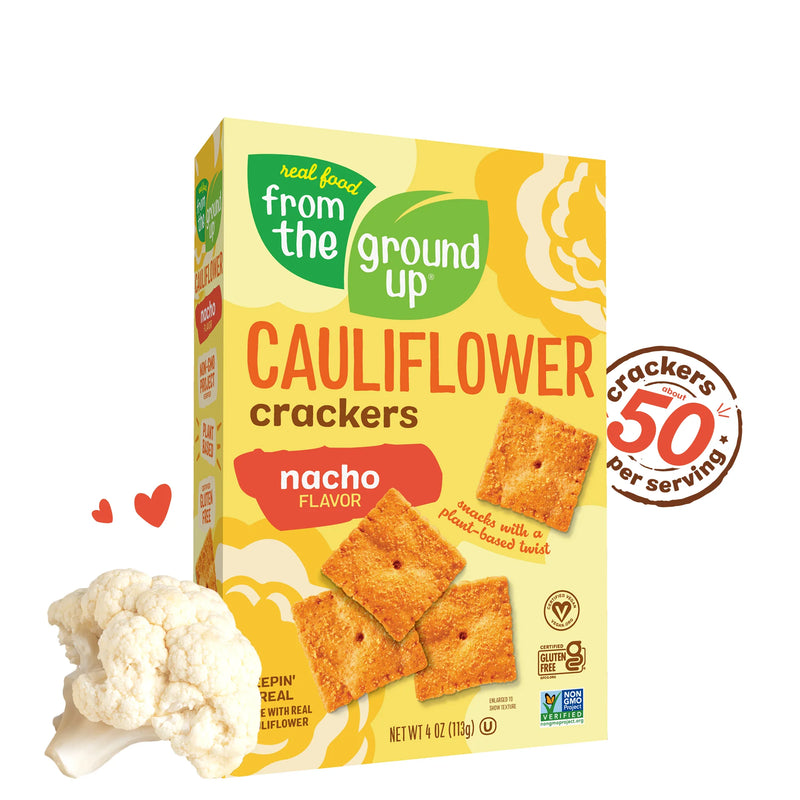 Real Food From The Ground Up Cauliflower Crackers 113g