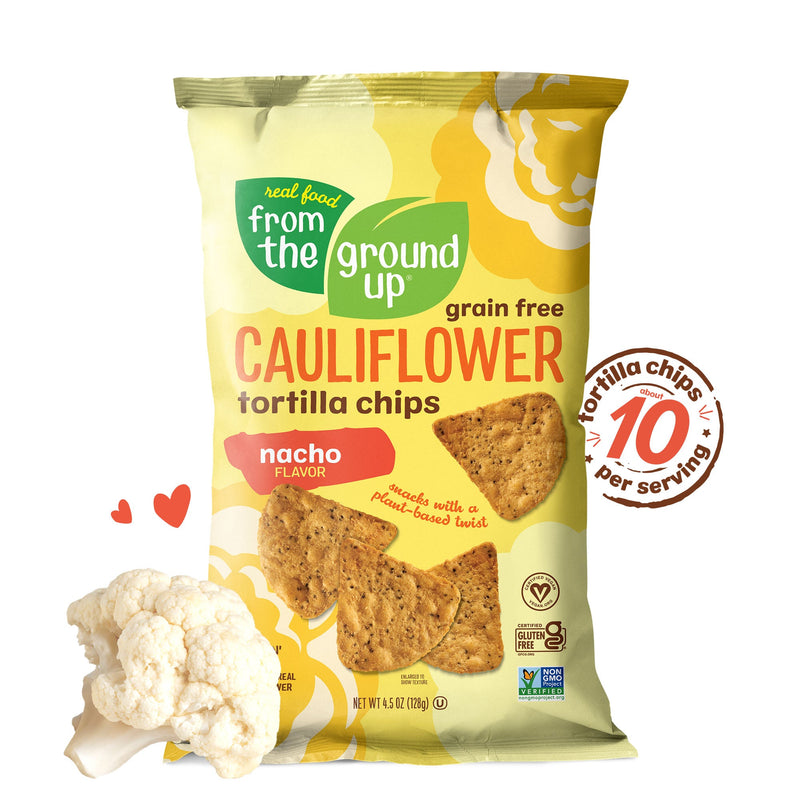 Real Food From The Ground Up Cauliflower Tortilla Chips 128g