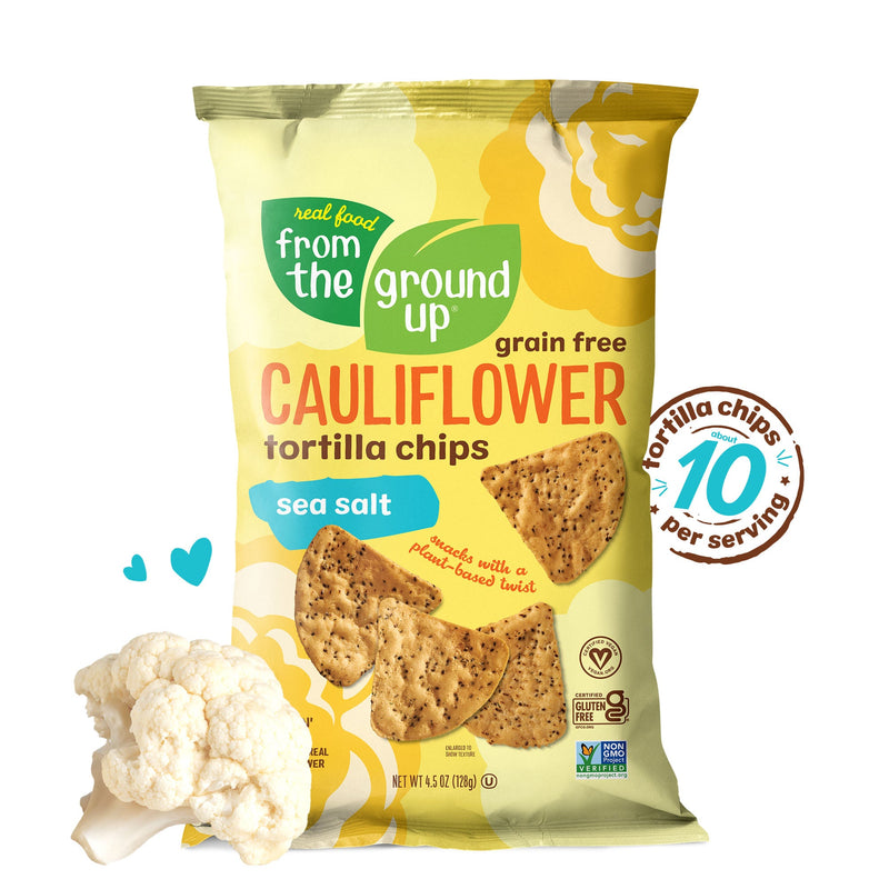 Real Food From The Ground Up Cauliflower Tortilla Chips 128g