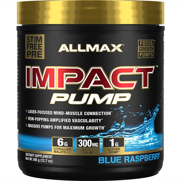 Allmax Nutrition Impact Pump Stim Free Pre Workout 30 Servings