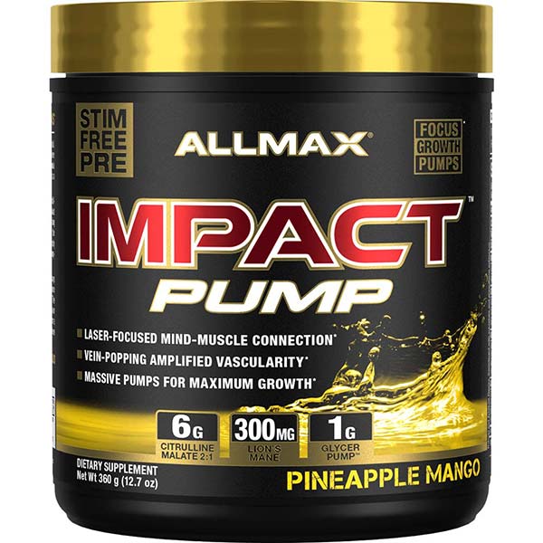 Allmax Nutrition Impact Pump Stim Free Pre Workout 30 Servings