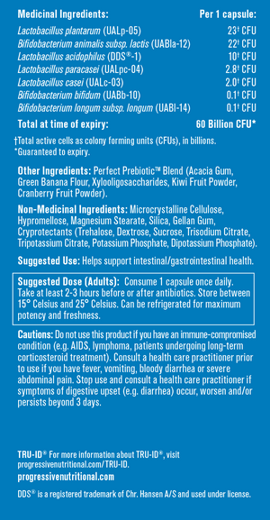 Progressive Perfect Probiotic 60 Billion 30 & 60 Capsules