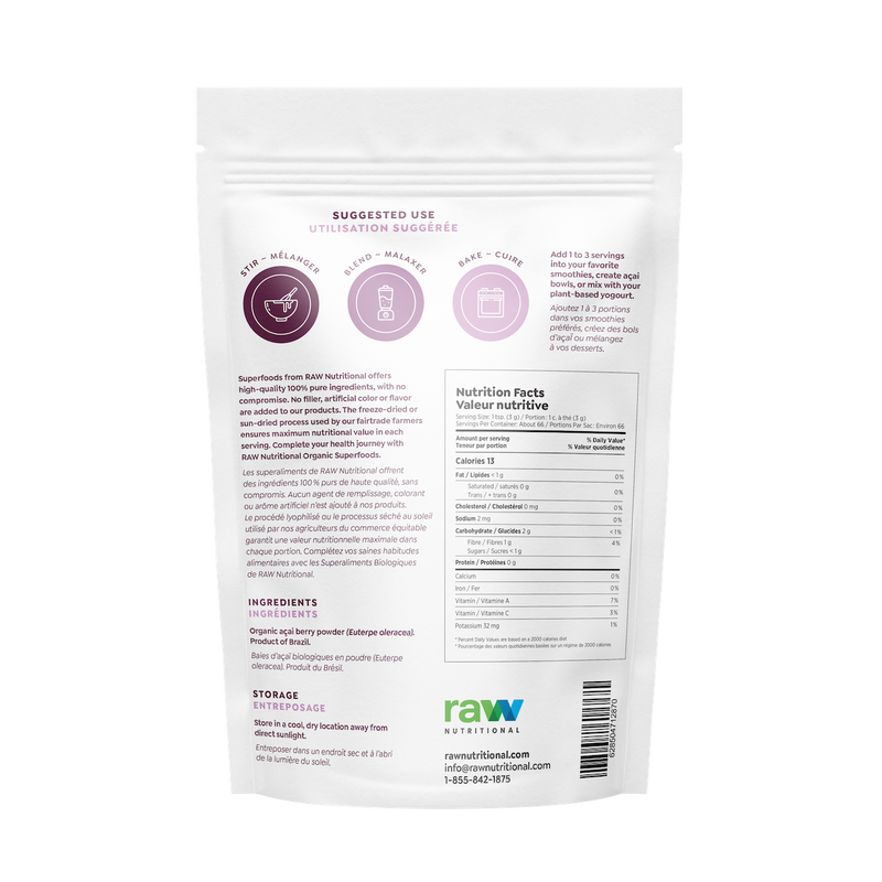 Raw Nutritional Pure Organic Acai 200g
