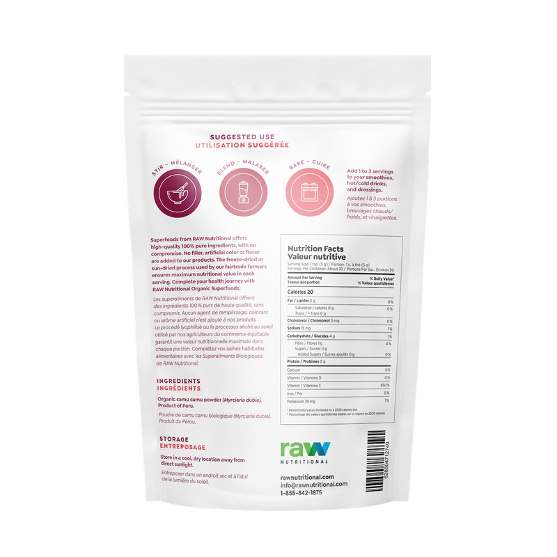 Raw Nutritional Organic Camu Camu Berry Powder