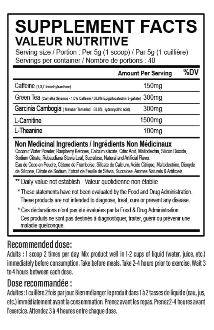 Limitless Pharma Blaze (Fat Burner With Caffeine) 40 Servings