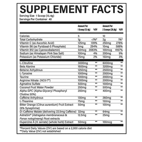 CBUM x RAW Thavage Pre-Workout 40 Servings