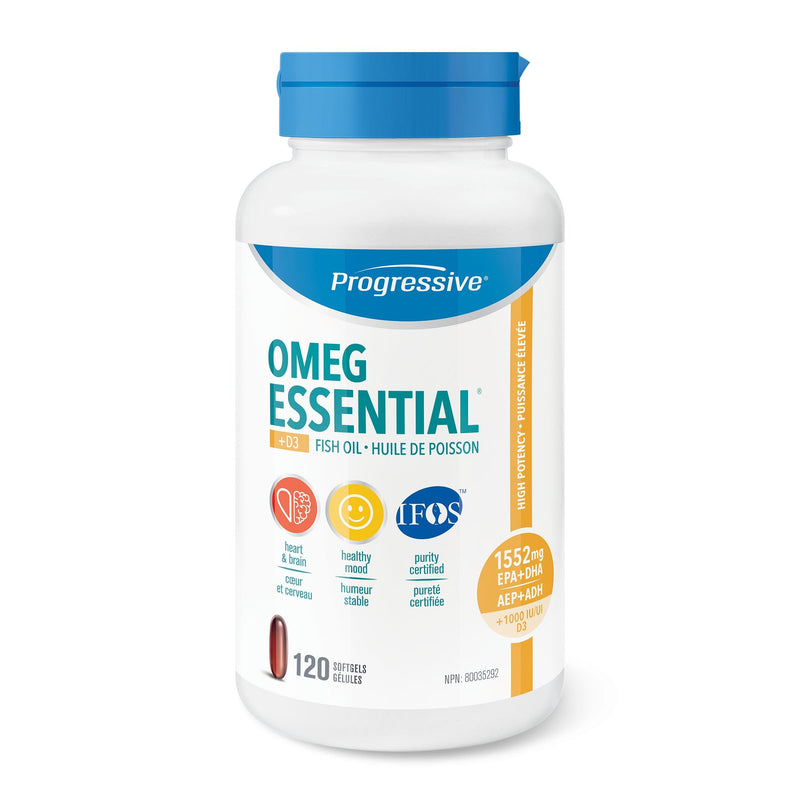 Progressive Omegessential + D3 120 Softgels